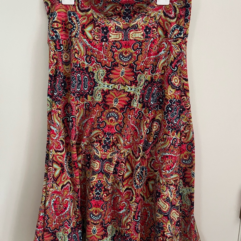 LuLaRoe Azure Skirt Size Medium M Paisley Print